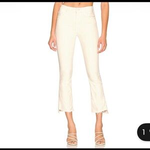 MOTHER Cream Boot Cut Jeans